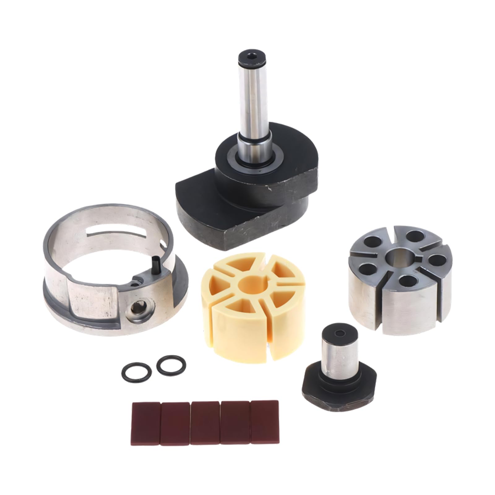Workshop Air Sander Upkeep Parts Set with Mixed Metal and Polymer Components, Replacement Service Pieces for Pneumatic Tool Care Tasks Pneumatic Sander Service Parts Air Grinder Replacement Components