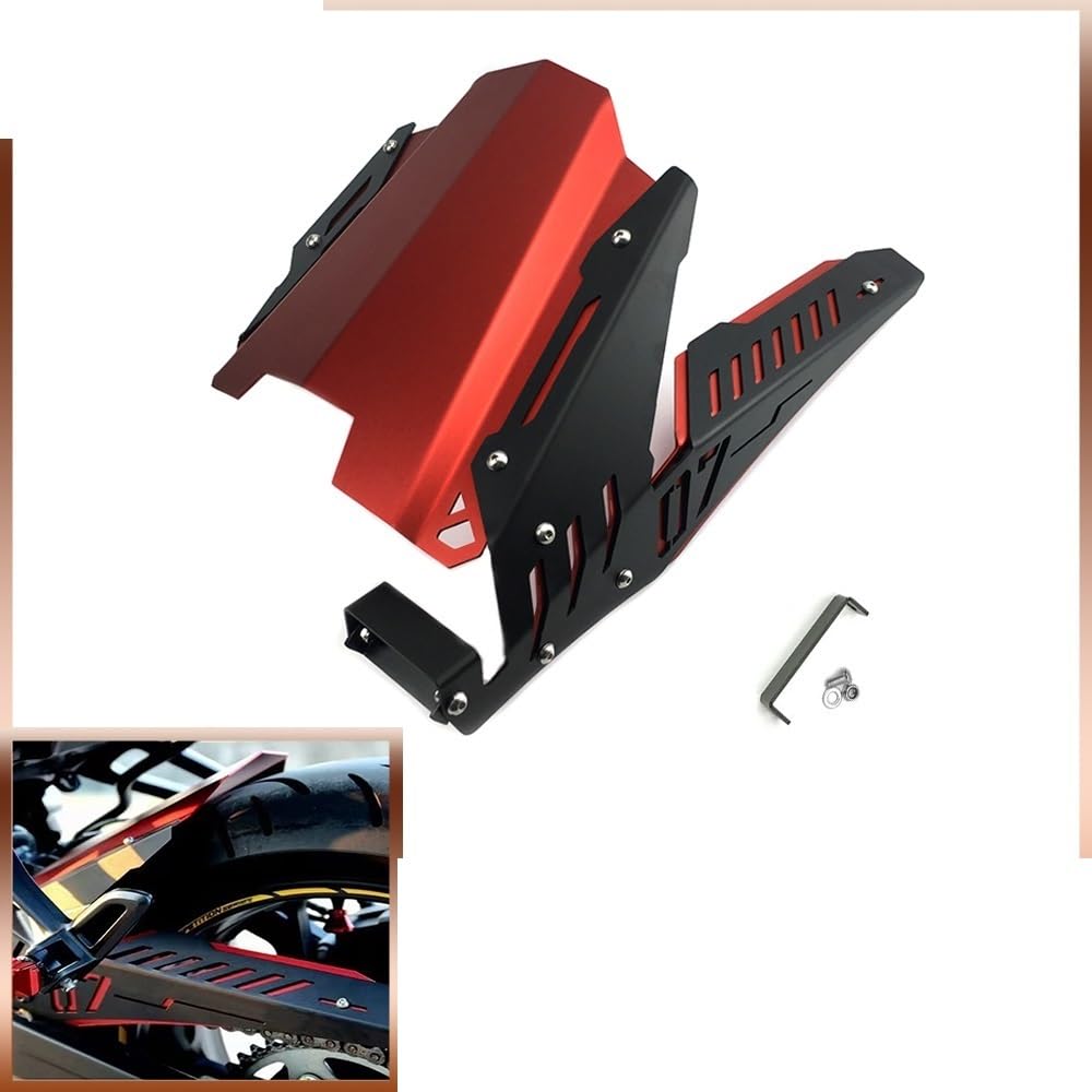 Roulette De Guidage De Chaîne Convient pour YAMAHA MT-07 FZ07 2014-2022 MT07 FZ-07 14-22 accessoires de moto arrière avec protection de chaîne garde de pignon(Red)