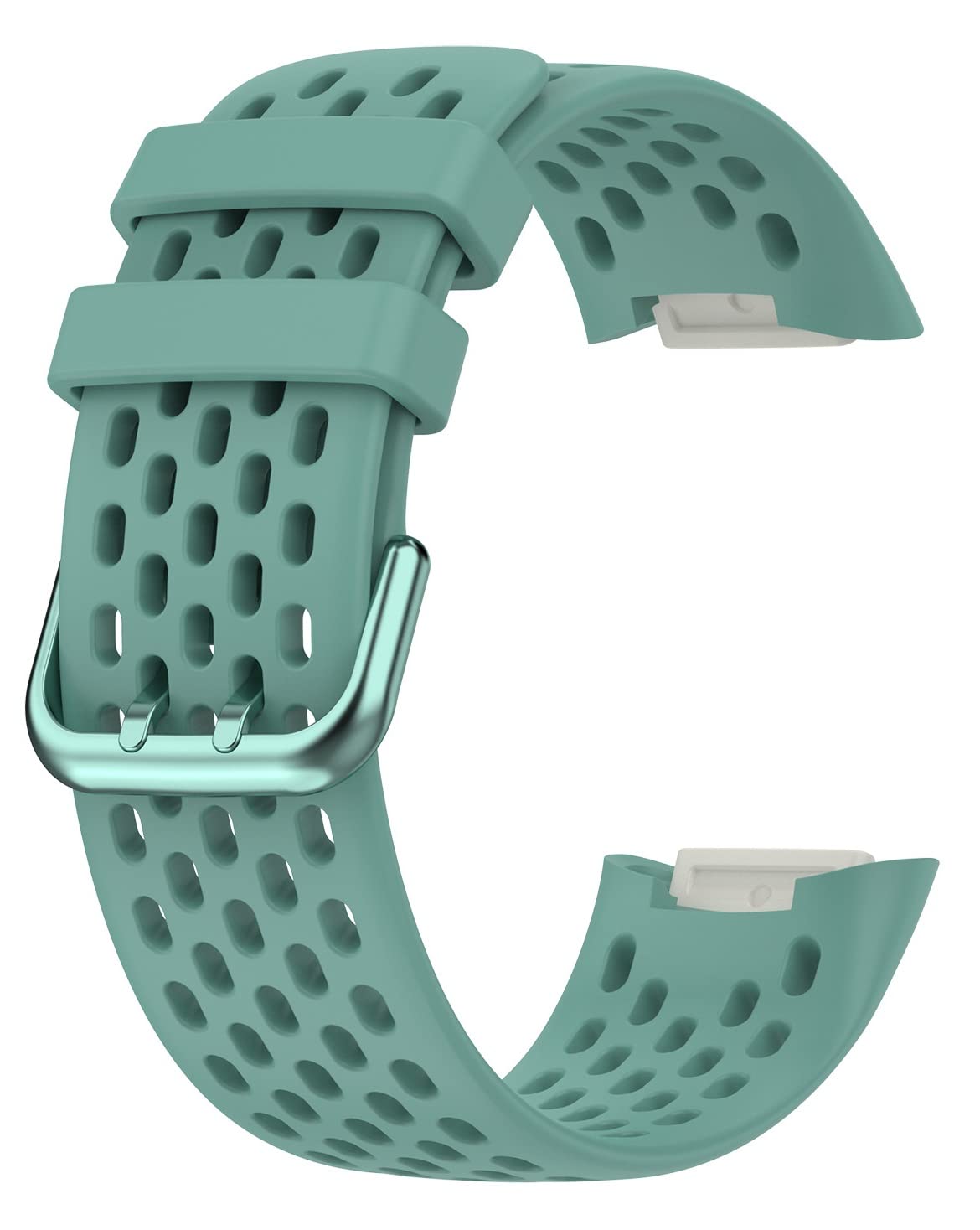 OBOE Silicone Smart Watch Replacement Dotted Design Band Compatible with Fitbit Charge 5 Watch (B-Green)-picture-24