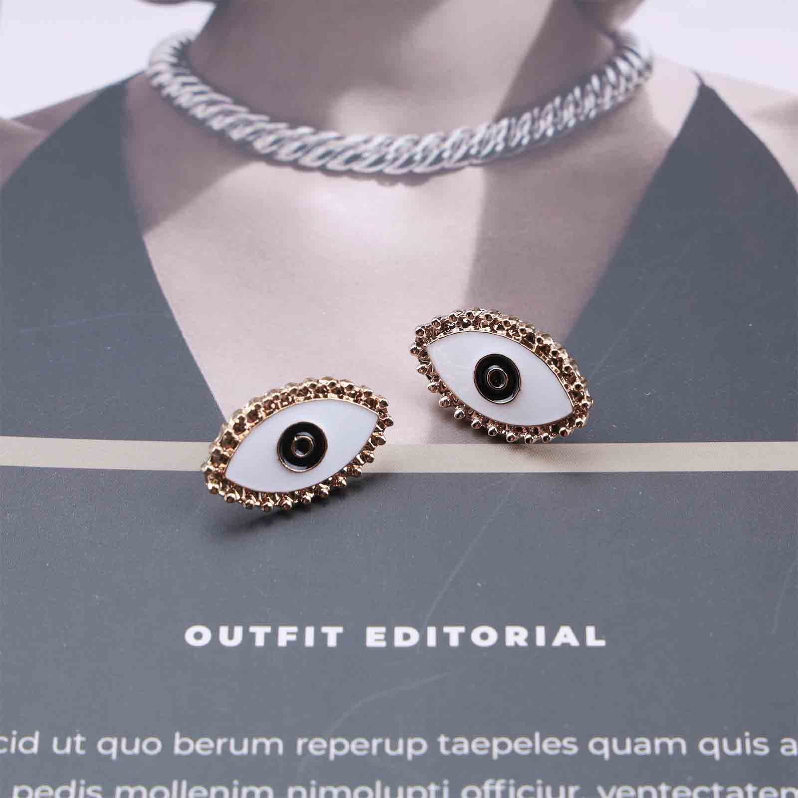 VoNALA Orecchini con occhio malvagio in argento Sterling blu occhio nero goccia orecchini felicità amuleto protezione Evil Eye gioielli regalo per donne adolescenti ragazze, 12 x 10 mm (L x B