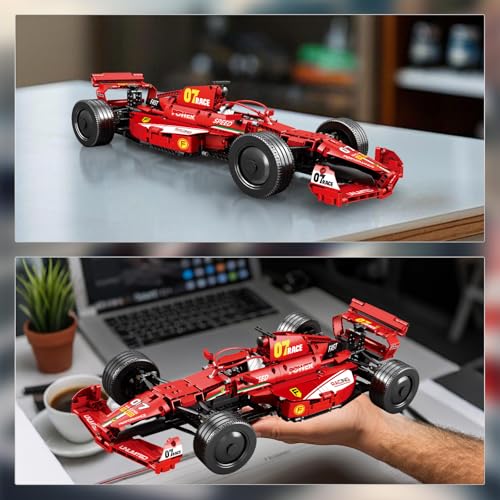 Image of Reobrix F1 Cars Building Sets for Adults, Technical Formula 1 Model Car Kits, 1:8 Scale Race Car Model Display for Home or Office Decor (883PCS,Static Version)