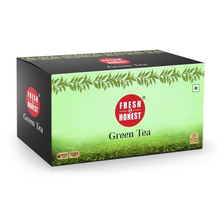 Fresh & Honest Green Tea Bags, 2g x 25 Enveloped Tea Bags (B0CXX9RJ7Y) Amazon Price History, Amazon Price Tracker