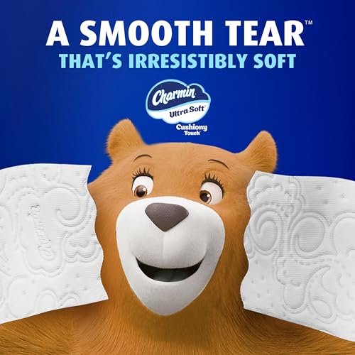charmin ultra soft cushiony touch toilet paper 24 family mega rolls  123 regular rolls packaging may vary
