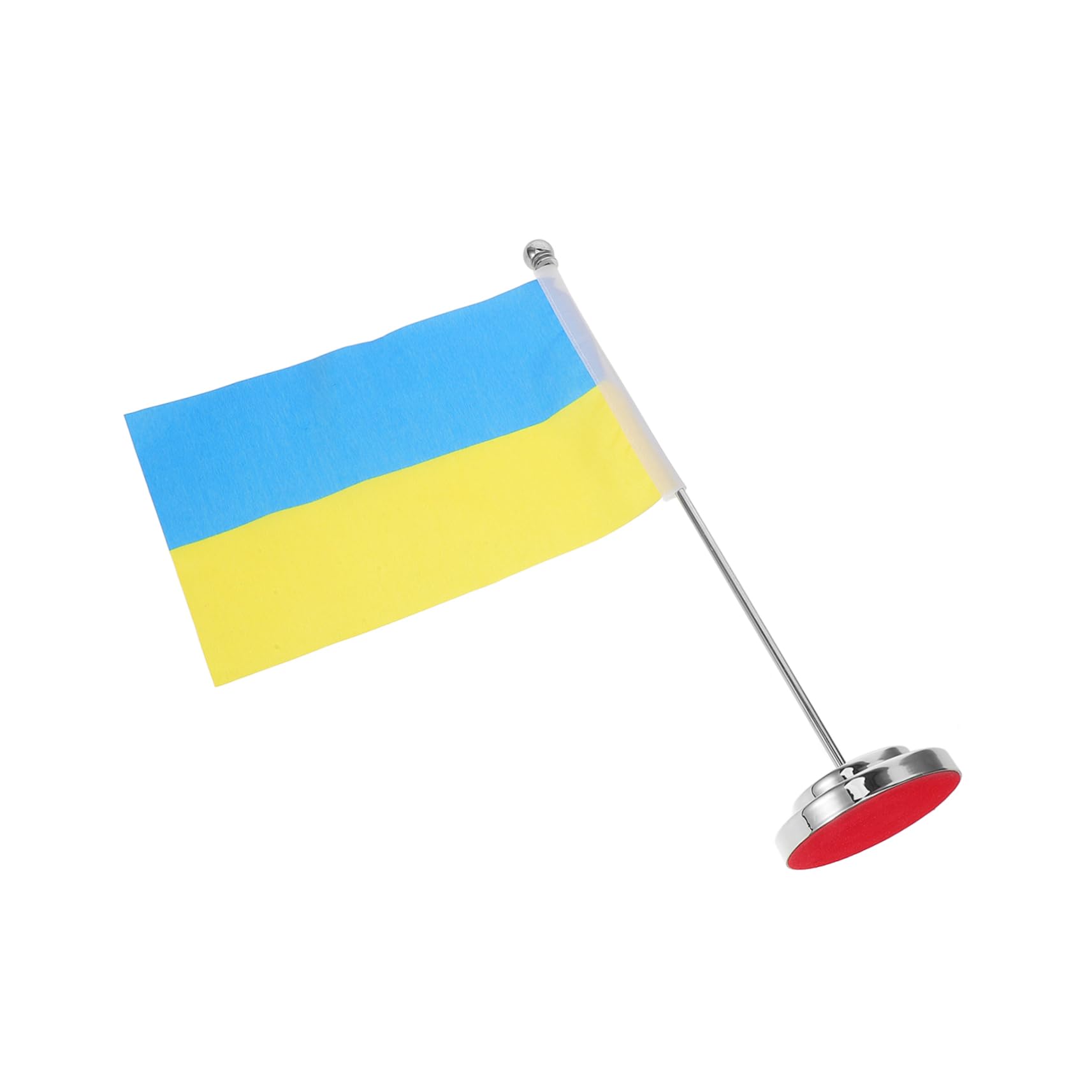 VANZACK 5 Sätze Ukrainische Tischflagge mit Metallständer Dekorative Desktop Flagge für Büro Besprechungsräume und Veranstaltungen und Farbecht Kleine Tischflaggen Dekoration