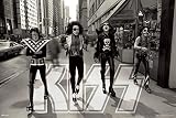 Kiss Poster Sidewalk Wall Decor Rock Retro Vintage Decor Heavy Metal Wall Art Kiss Band Posters Music Posters Cool Man Cave Black and White Make Up Metal Gift Cool Wall Art Print Poster 18x12