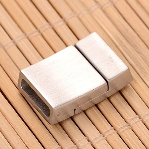 UNICRAFTALE 5 Sets 20x12x5mm Rectangle Stainless Steel Magnetic Bracelet Clasp Bulk Magnetic Buckle Leather Closure End Caps with Locking Mechanism for Bracelet Watch Jewelry Making - Image 4