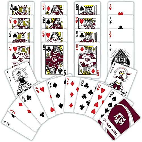 Image of MasterPieces Family Games - NCAA Texas A&M Aggies Playing Cards - Officially Licensed Playing Card Deck for Adults, Kids, and Family