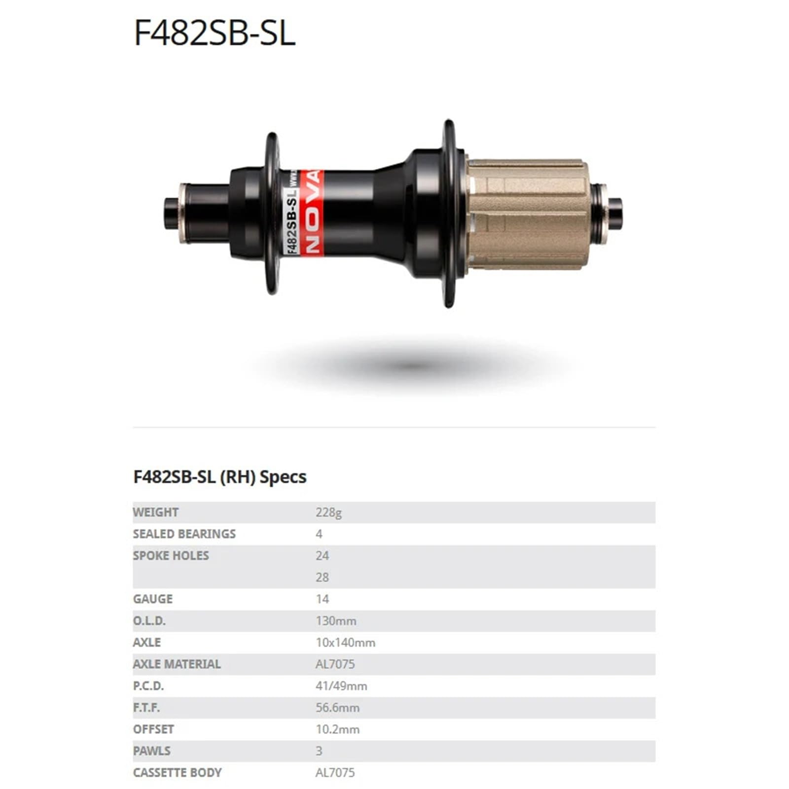Amazon.co.jp: 228g SL 24 28 32穴 Novatec F482SB-SL ロードレース