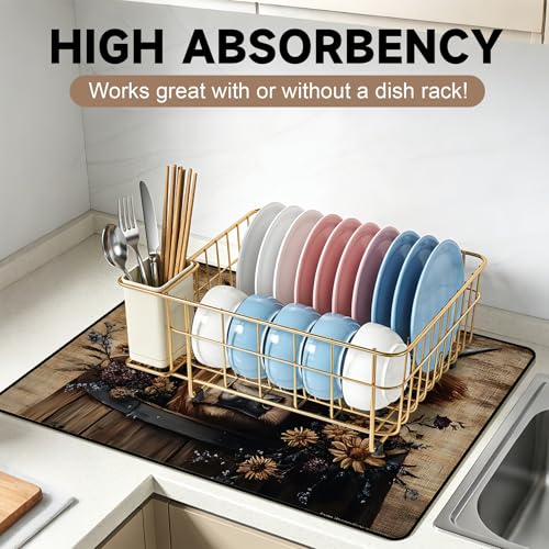 Image of Stove Top Cover for Electric Stoves: All-in-One Heat-Resistant Protector Mat, Non-Slip Kitchen Counter Mat Cow Pattern 28''x20''