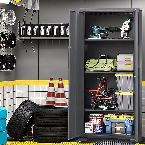 Image of Torin Garage Storage Cabinets System, 12-Pcs Workshop Cabinet Set in Black