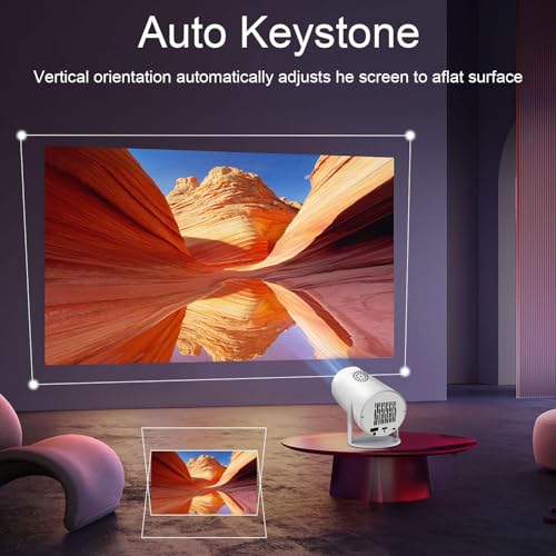 Image of Portable Mini Hy300 Projector 4K Support, Full HD 1080P Android 11 Smart Projector with WiFi 5G & Bluetooth 5.0, Home Cinema Projector, Compatible with TV Stick, Windows, iOS & Android