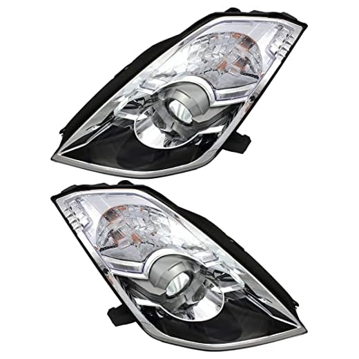 For Nissan 350Z Headlights Lamps Set 2006 2007 2008 2009 HID Driver and Passenger Side