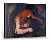1art1 Edvard Munch Poster Vampir, 1895 Bilder Leinwand-Bild 