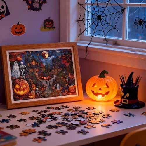 Rompecabezas de la casa embrujada de Navidad: puzzle de 1000 piezas para adultos 3