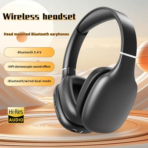 Image of iFAST Foldable Wireless Stereo Headphone | 40 Hours Music & Calls| Dual Mode (Wired & Wireless) Gaming Headset with Adjustable Headband [ Black ]
