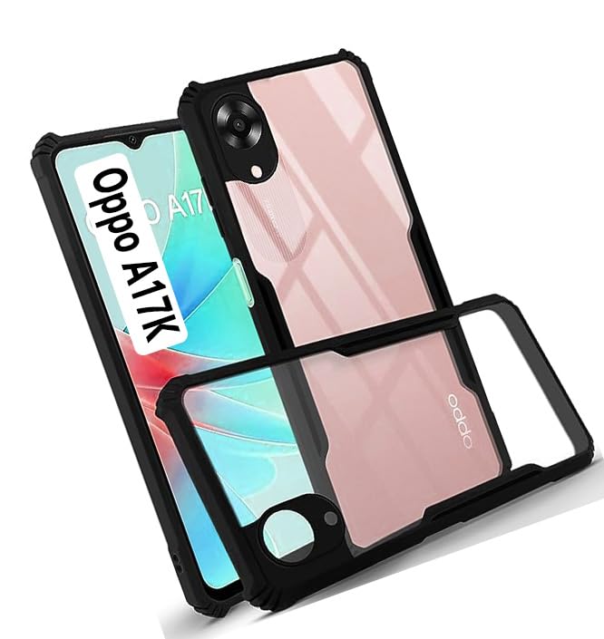 COBERTA Back Cover for Oppo A17K Back Cover Case - Black Transparent (B0CGM6P94B) Amazon Price History, Amazon Price Tracker