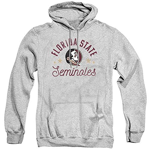 Florida State University FSU Seminoles Official Seminoles Unisex Adult Pull-Over Hoodie,Athletic Heather, Medium