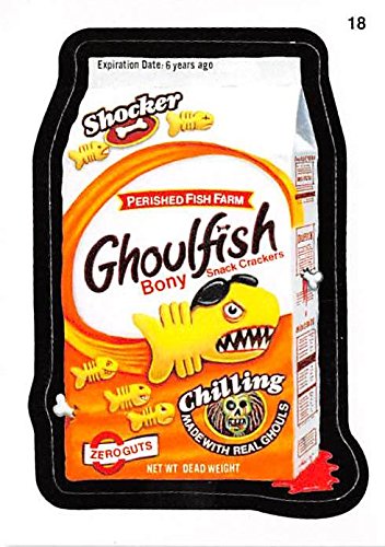 Ghoul Fish trading card sticker Wacky Packages 2007 Topps #18 not