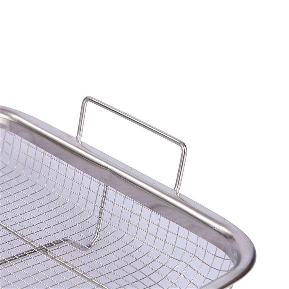 Cesta para freidora Cesta de freír cuadrada acero inoxidable for pepitas y escurrimientos