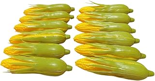 12PCS Artificial Lifelike Plastic Corn Cob Fake Realistic Vegetable Corn Stalks Simulation Vegetable Decorations
