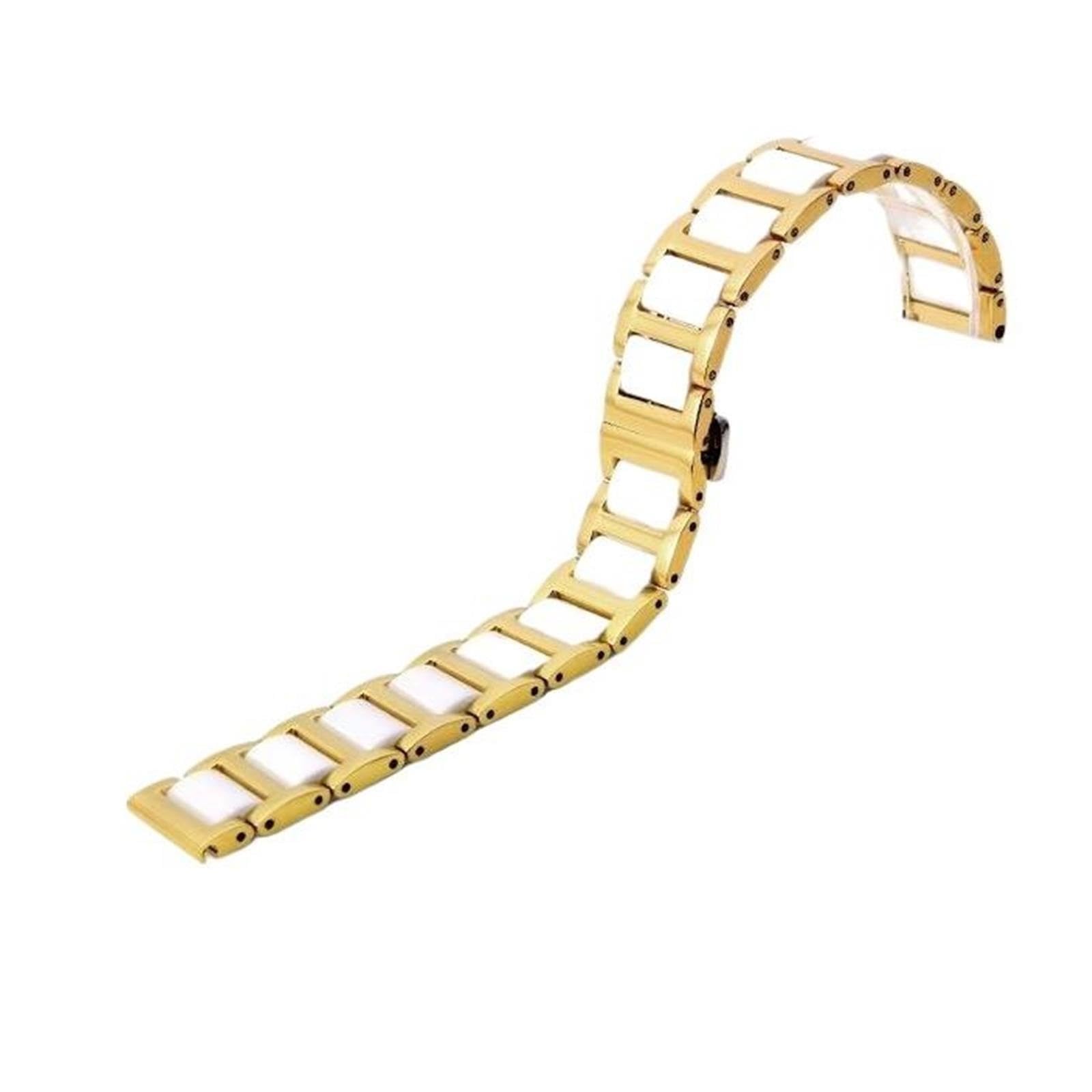 Elegante cinturino for orologio in ceramica da donna, classico, comodo e resistente, 22 mm