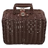 Coffret de rangement tressé – ajoutant une touche d'élégance à tout événement, ce panier est parfait pour les mariages, les accessoires de photographie ou comme boîte de rangement décorative, valise en osier