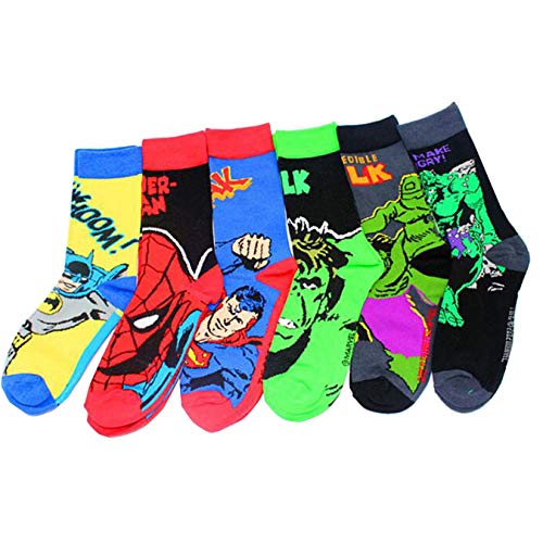 Jintong 6 Pares De Calcetines Para Hombre, Nuevos Cómics, Avenger, Capitán América, Calcetines De Dibujos Animados, Batman, Superman, Iron Man, Hulk, Calcetines, Mujeres, Algodón, Pareja, Calcetines