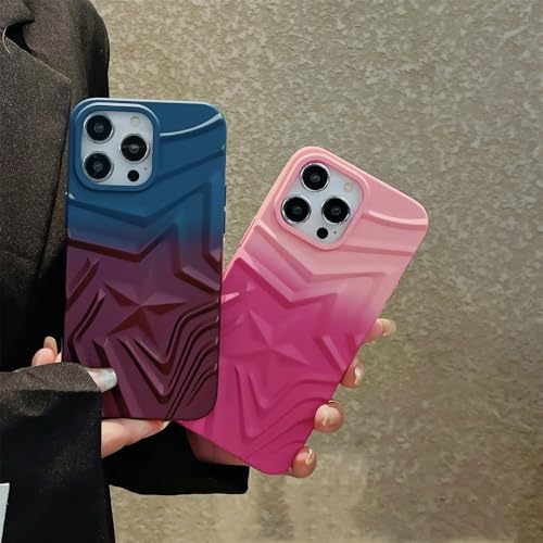 Coque iPhone 13 Pro Max cadeau mignon étoile 3D dégradé pastel