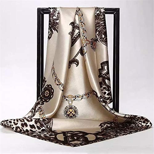 Châle Foulards en Soie Femmes Foulard Carré Dames Châle Wrap Silencieux Paréo Bandana Femme Mousseline de Soie Hijab Poncho Écharpes en Laine Écharpe Écharpe (13 90X90cm)