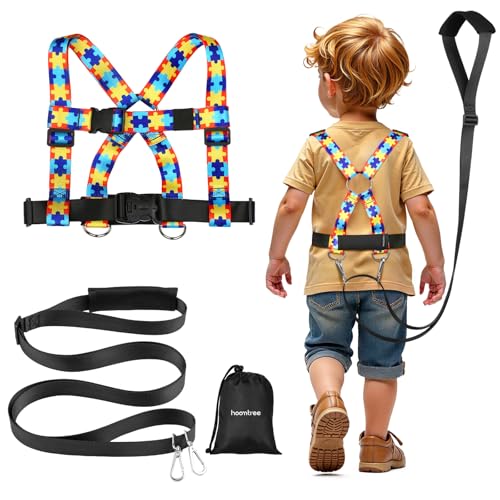 HOOMTREE Safety Harness Leash for Kids with Autism, Special Needs and Older Children Ages 6-12 | Adjustable Teens Walking Harness with Grab Handle and...