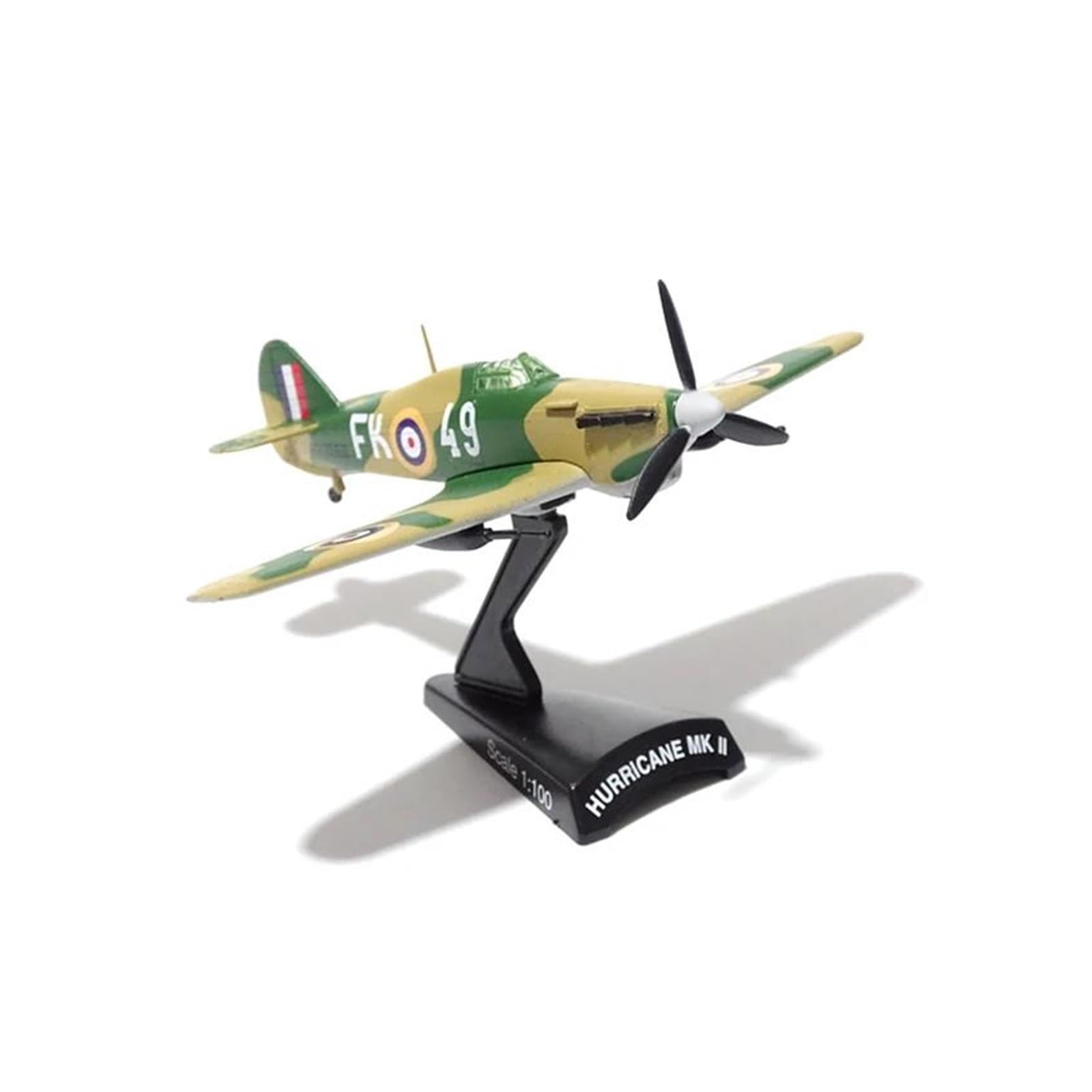 CLMJHG Vintage Classics samolot 1/100 skala Hurricane MKII samolot myśliwiec zabawkowy model dla dorosłych dzieci zabawki na wyświetlacz