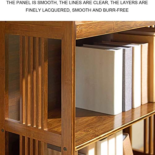Zldctg Bamboo Desk Storage Shelf Bookcase Drawers For Home And Office Desktop Bookshelf #TOP6
