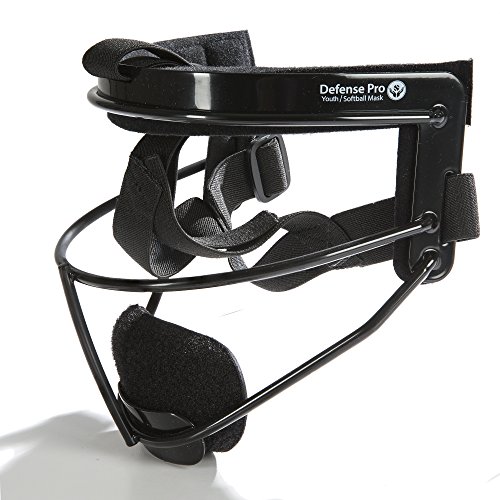 image for RIP-IT Adult Womens Defense Pro Softball Fielders Mask (Black) - Light