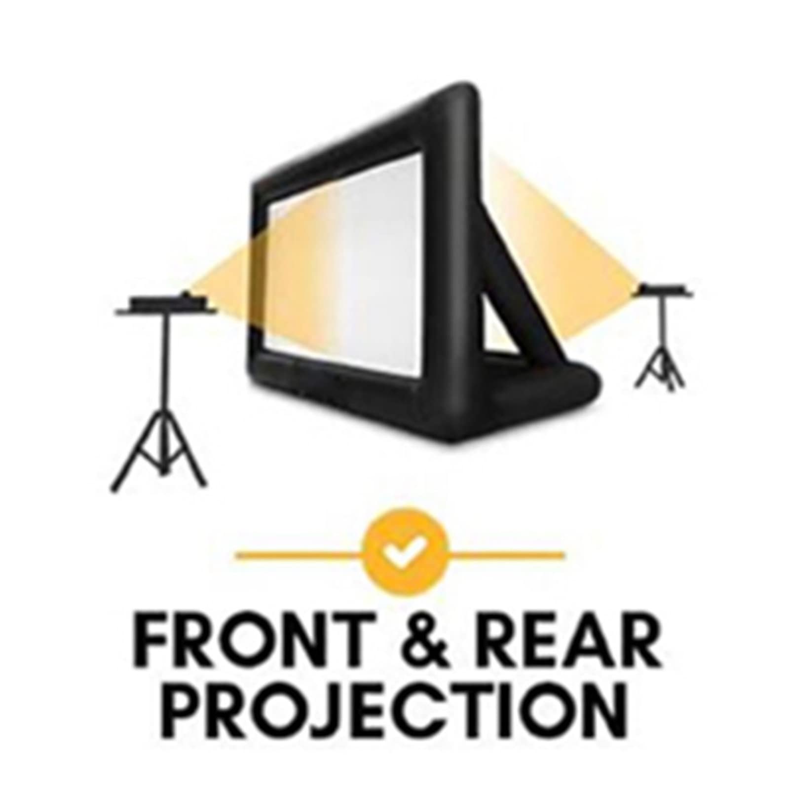 Schermo per Proiettore Gonfiabile da 8Ft/20Ft con Ventola A Bassa Rumorosità da 12V per Cinema in Casa, Feste, Giardino, Stadio, Parco, Giochi All'Aperto, Ufficio(8 Piedi - 8 Piedi)