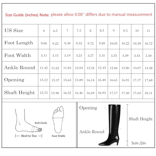 Image of Modatope Knee High Boots Women Square Toe Kitten Heel Tall Boots | Womens Low Heel Fashion Heeled Fall Boots, Dressy Tall Long Boots For Women
