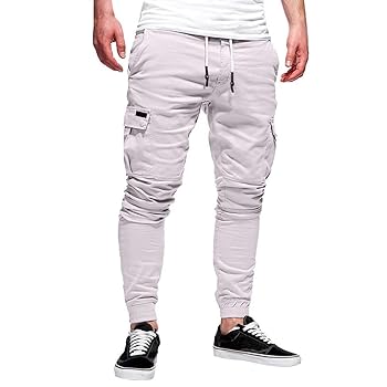 Pantaloni Cargo Uomo Slim Fit - Elasticizzati, Kaki, Multi-Tasche, Per Lavoro E Outdoor - Foto 10