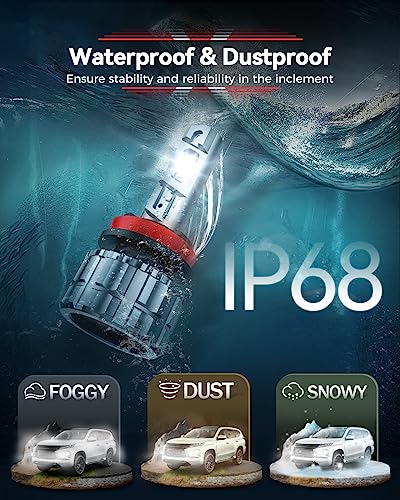 Image of SEALIGHT 9005 9006 LED Bulbs, 800% Ultra-Bright, Super Brightness 6500K Cool White Lights, 360-degree Illumination, 1:1 Real Size, 99% Fit Your Vehicles, Plug-N-Play, 4 Pack