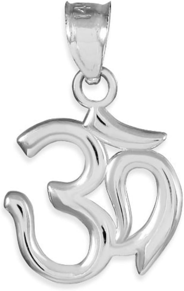 Claddagh Gold 925 Sterling Silver Hindu Meditation Charm Yoga Om (Aum) Pendant