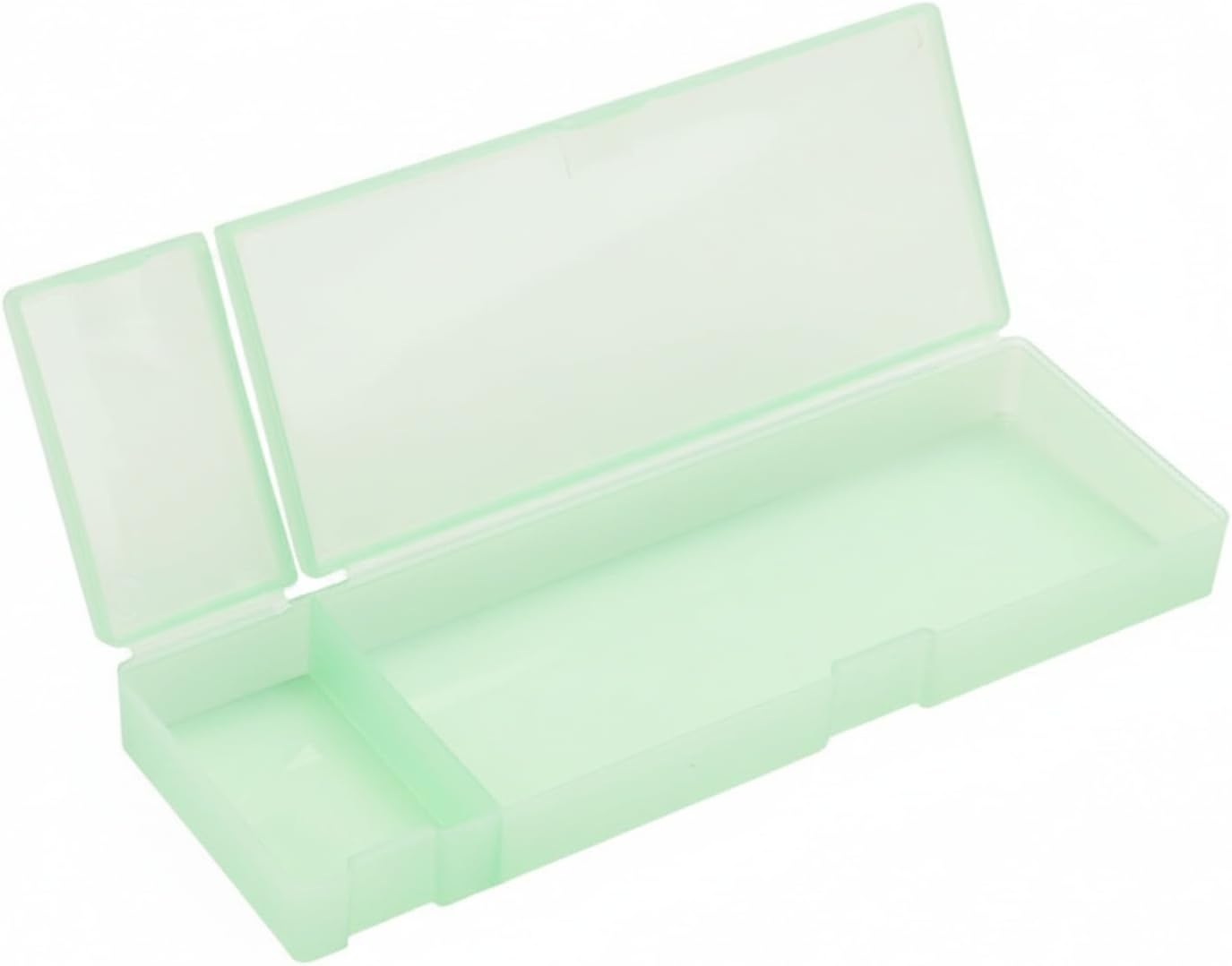 Compact Fishing Rig Storage Box - Durable PP Plastic Tackle Organizer for Hooks & Rigs, Green (6.6 x 2.0 x 0.8 in)
