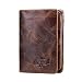 Produktbild Contacts Echtes Leder-Männer Bifold Trifold Münzen-Halter-Mappen-Geldbeutel Dunkelbraun