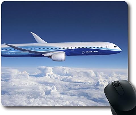 Custom Perfect Mouse Pad with Aviation 787 Dreamliner Boeing Sky Airplanes Clouds Non-Slip Neoprene Rubber Standard Size 9 Inch(220mm) X 7 Inch(180mm) X 1/8 Inch(3mm) Desktop Mousepad Laptop Mousepads Comfortable Computer Mouse Mat
