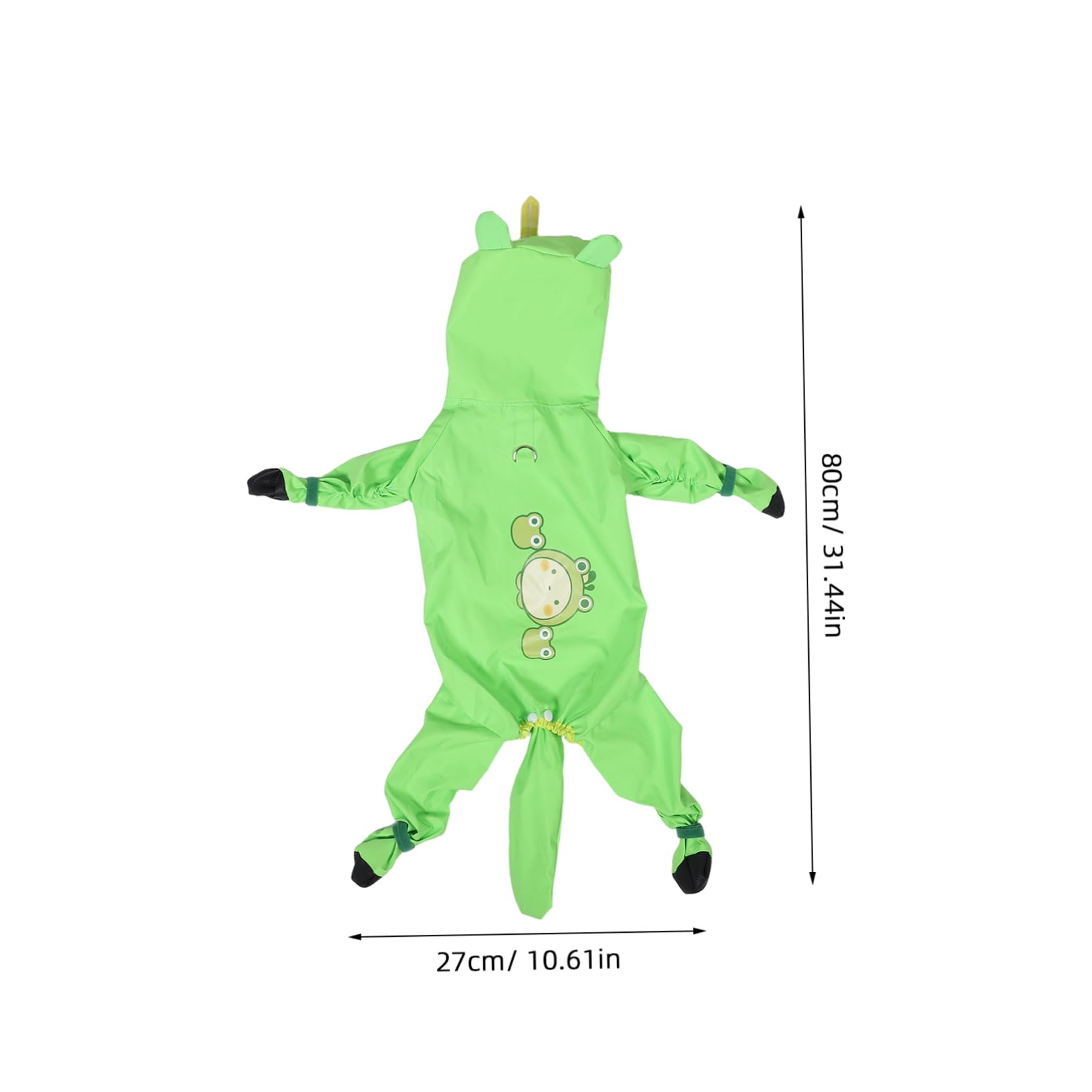 Milisten Medium Dog Raincoat Full Body Waterproof Jacket for Puppies and Small Dogs Adjustable Straps Soft Material Fashionable Pet Rainwear