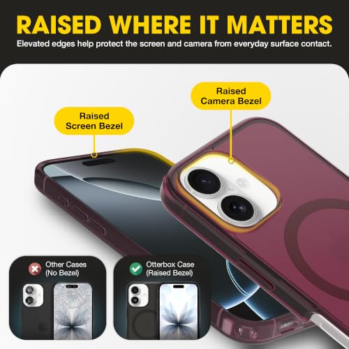 Image of OtterBox iPhone 16 Plus - Symmetry Series Slim MagSafe Case - Up Beet | 3X Military Drop Protection - Slim - Shockproof - Pocket-Friendly - Raised Edges - Anchor Points - Non-Retail Packaging