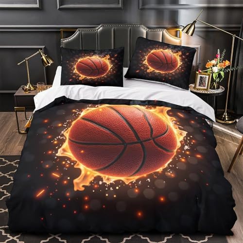 Parure de lit basket 3D respirante pour relooker une chambre d'ado fan de sport