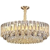 KAHXI Lámparas de Cristal Modernas for Comedor, iluminación de araña de Ramas de árbol Dorado, lámpara de Techo Alto Redonda de Lujo, lámpara Colgante for Comedor, Cocina, Dormitorio