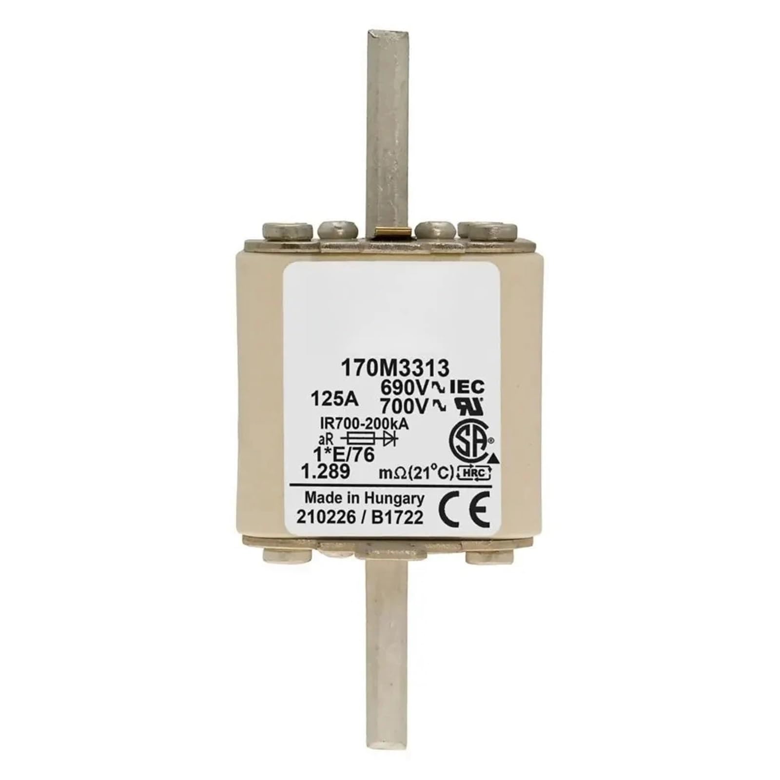 Fusible 170M3320 haute performance ultra-rapide compatible 170M3321 et 170M3371
