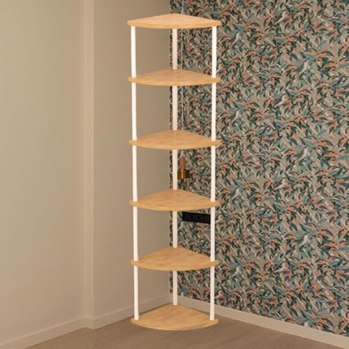 Image of Corner Shelf Organizer Multifunction for Kitchen Office Home 152cm 6 Tier Wood Color|Home & Garden | Furniture | Bookcases