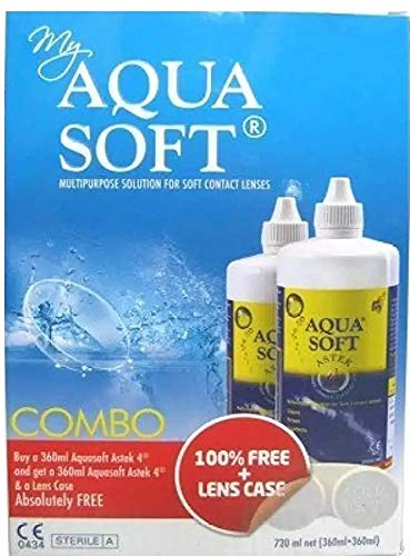 Aquasoft Multipurpose Solution For Soft Contact Lenses Combo Pack (360ml+360ml) & Aquasoft Multipurpose Solution for Soft Contact Lenses 360+360 Combo Pack - Image 4 thumbnail