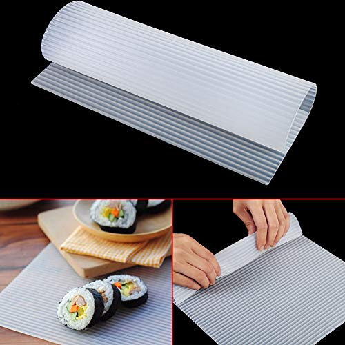 Vobor Silicone Sushi Roller - Reusable DIY Sushi Making Kit Sushi Rolling Oll Mat (Makisu) Sushi Roller Maker - Image 3