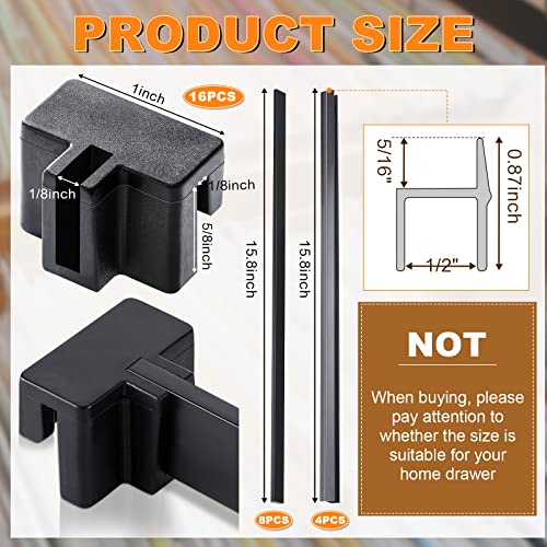 Epakh 28 Pcs Hanging File Rail Clip Set 4 Pieces Plastic File Cabinet Rails 8 Pieces File Clips 16 Pieces Hanging Folder Bars File Cabinet Inserts Hanging File Folder Frame File Hangers File Cabinets #TOP1